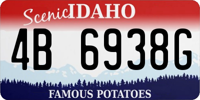 ID license plate 4B6938G