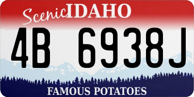 ID license plate 4B6938J