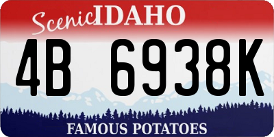 ID license plate 4B6938K