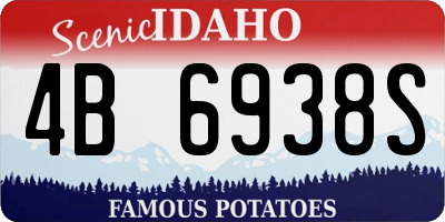 ID license plate 4B6938S