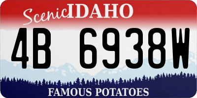 ID license plate 4B6938W