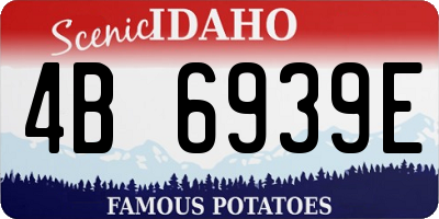 ID license plate 4B6939E