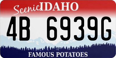 ID license plate 4B6939G