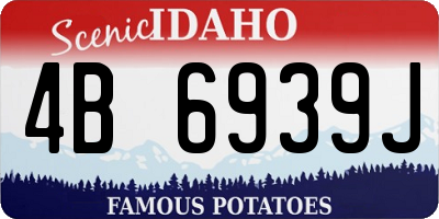 ID license plate 4B6939J