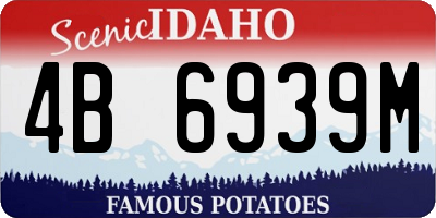 ID license plate 4B6939M