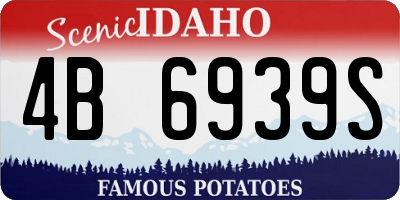 ID license plate 4B6939S