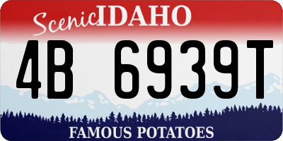 ID license plate 4B6939T