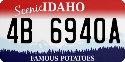 ID license plate 4B6940A