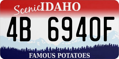 ID license plate 4B6940F