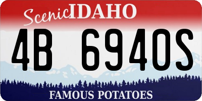 ID license plate 4B6940S
