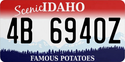 ID license plate 4B6940Z