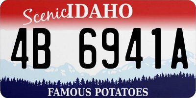 ID license plate 4B6941A
