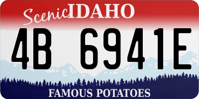 ID license plate 4B6941E