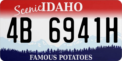 ID license plate 4B6941H