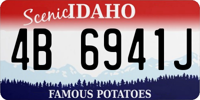 ID license plate 4B6941J