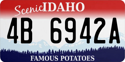 ID license plate 4B6942A