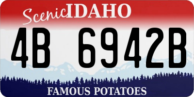 ID license plate 4B6942B