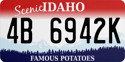 ID license plate 4B6942K