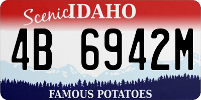 ID license plate 4B6942M