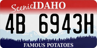 ID license plate 4B6943H