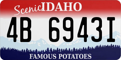 ID license plate 4B6943I