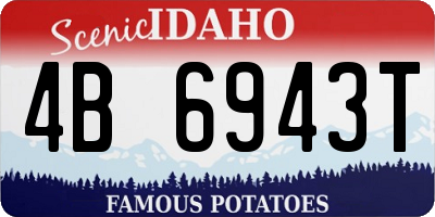 ID license plate 4B6943T