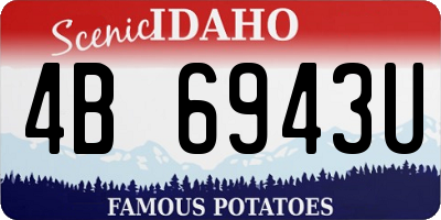 ID license plate 4B6943U