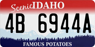 ID license plate 4B6944A