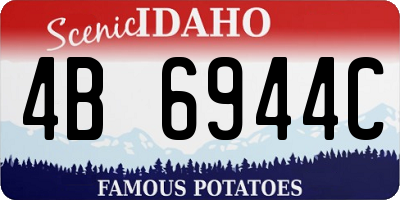 ID license plate 4B6944C