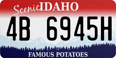 ID license plate 4B6945H