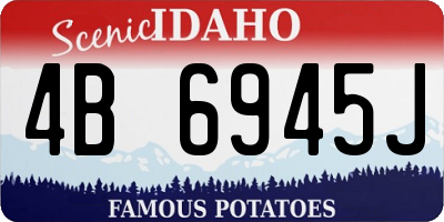 ID license plate 4B6945J