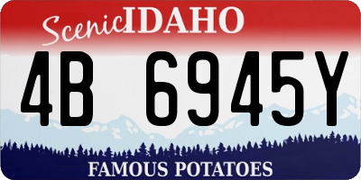 ID license plate 4B6945Y