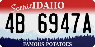 ID license plate 4B6947A