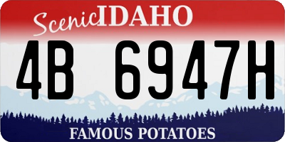 ID license plate 4B6947H