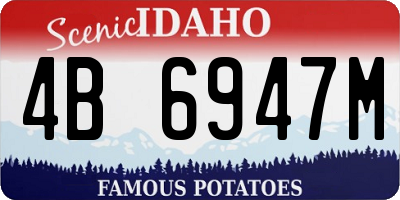 ID license plate 4B6947M