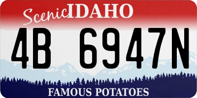 ID license plate 4B6947N