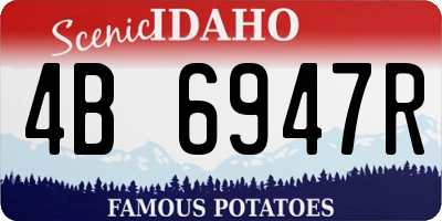 ID license plate 4B6947R