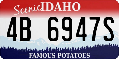 ID license plate 4B6947S