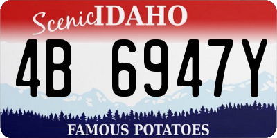 ID license plate 4B6947Y