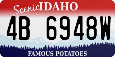 ID license plate 4B6948W