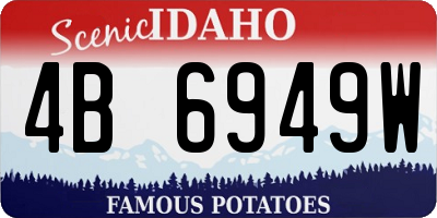 ID license plate 4B6949W