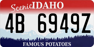 ID license plate 4B6949Z