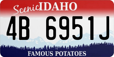 ID license plate 4B6951J