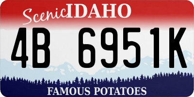 ID license plate 4B6951K