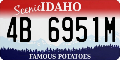 ID license plate 4B6951M