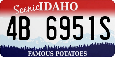 ID license plate 4B6951S