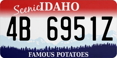 ID license plate 4B6951Z