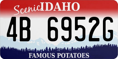 ID license plate 4B6952G