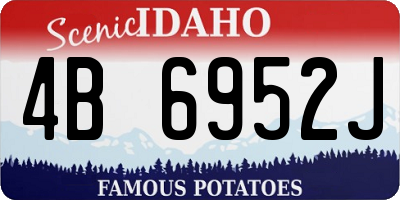 ID license plate 4B6952J