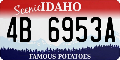 ID license plate 4B6953A